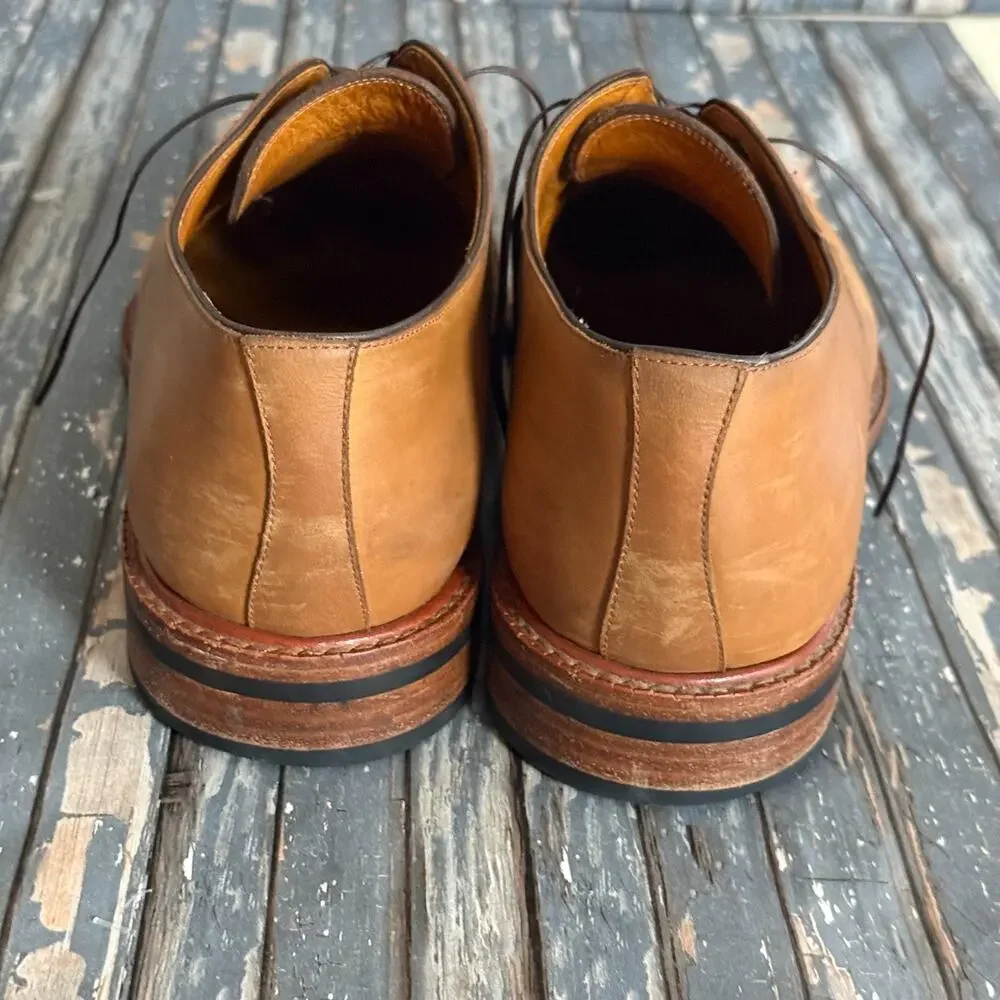 Beckett Simonon Dunham Derby Shoes Mens 11 Tan Leather Business Casual